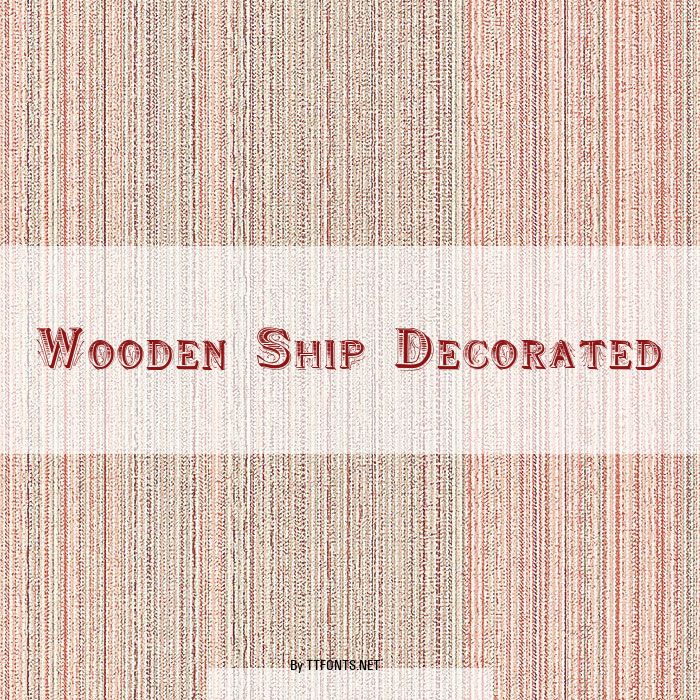 Wooden Ship Decorated example